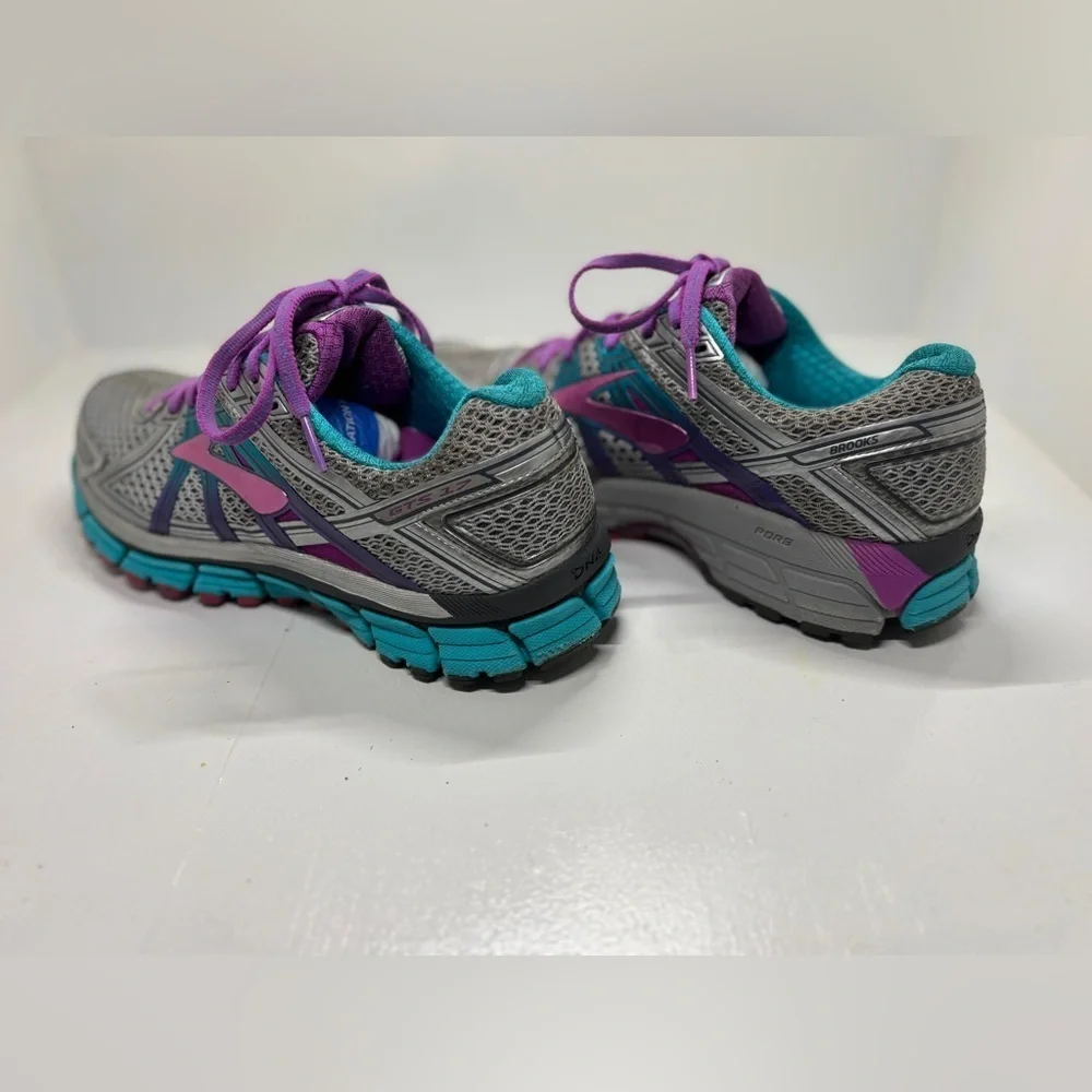Brooks Adrenaline GTS 17 Women’s Running Shoes Silver Purple Teal Size 11.5